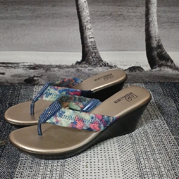 Stylish Blue Wedge Shoes with Comfort - Picture 1 of 9